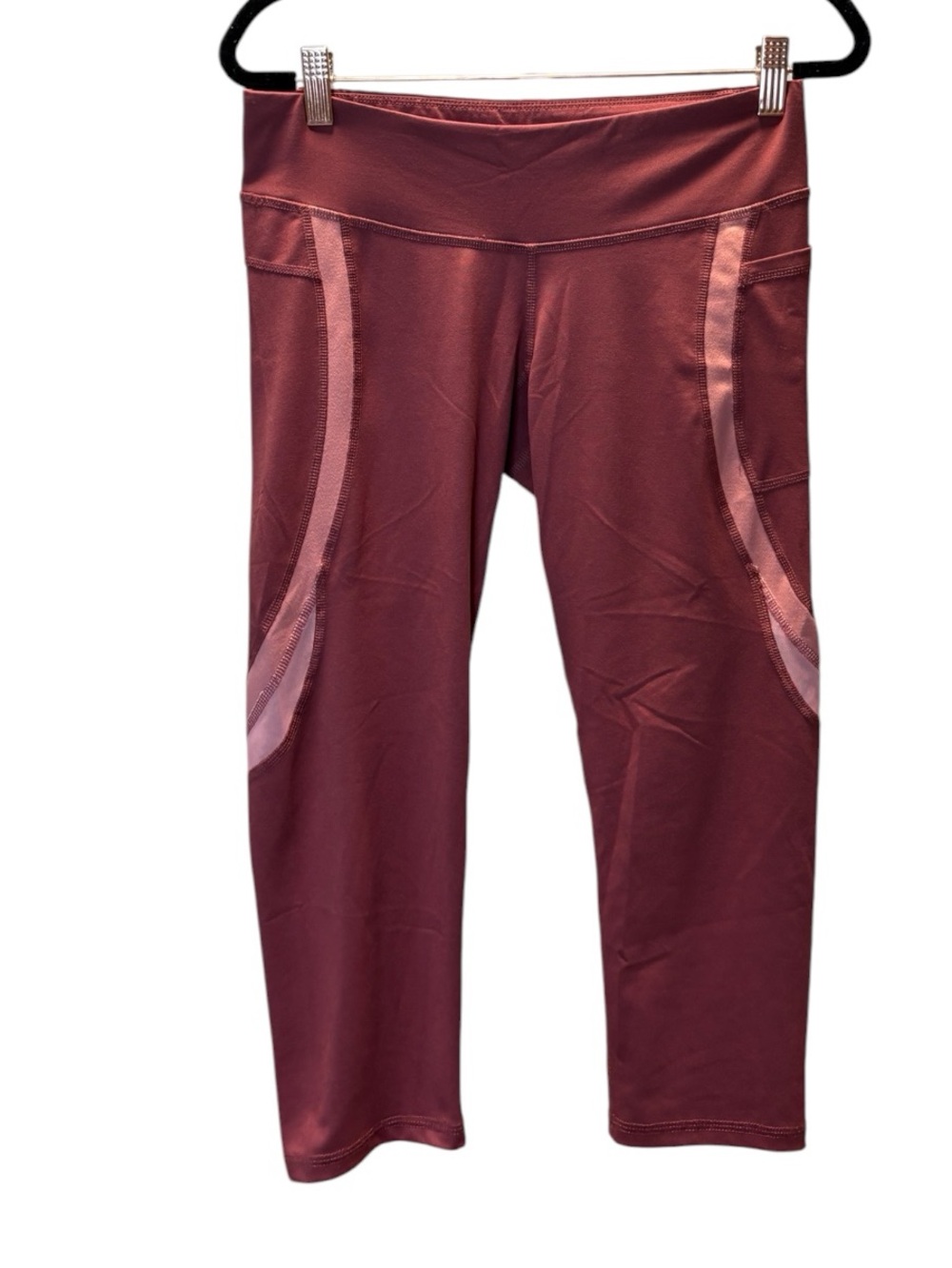 Champion Burgundy Capris with Light Panel Accents